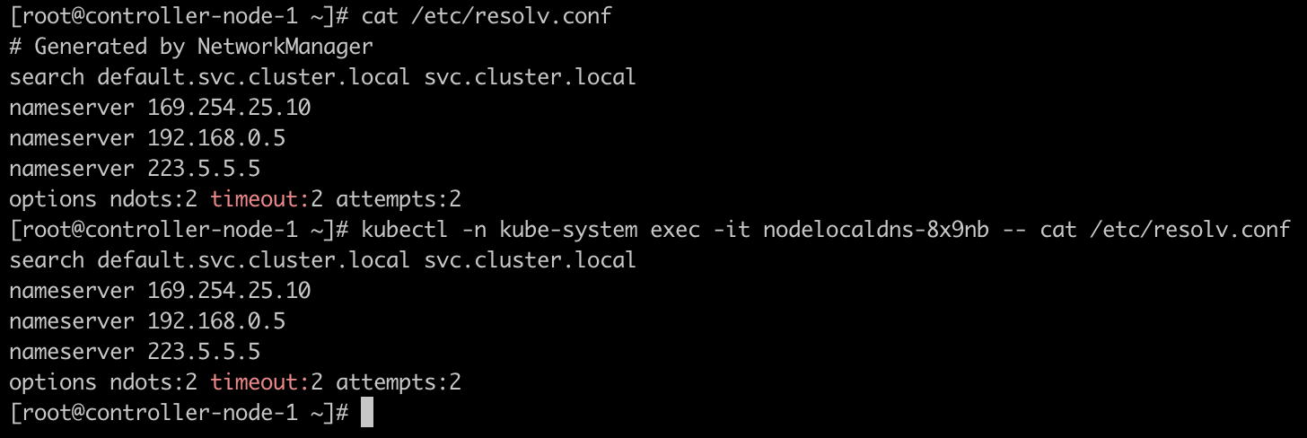 nodelocaldns的resolv配置